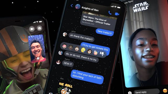 La fuerza de Star Wars llega a Messenger con un tema, filtros y reacciones