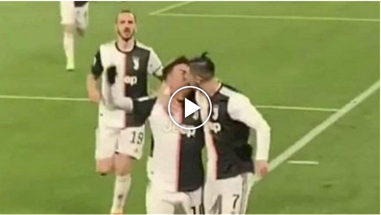 ¡Cristiano y Dybala se besaron en la boca! Así fue captado el controversial momento