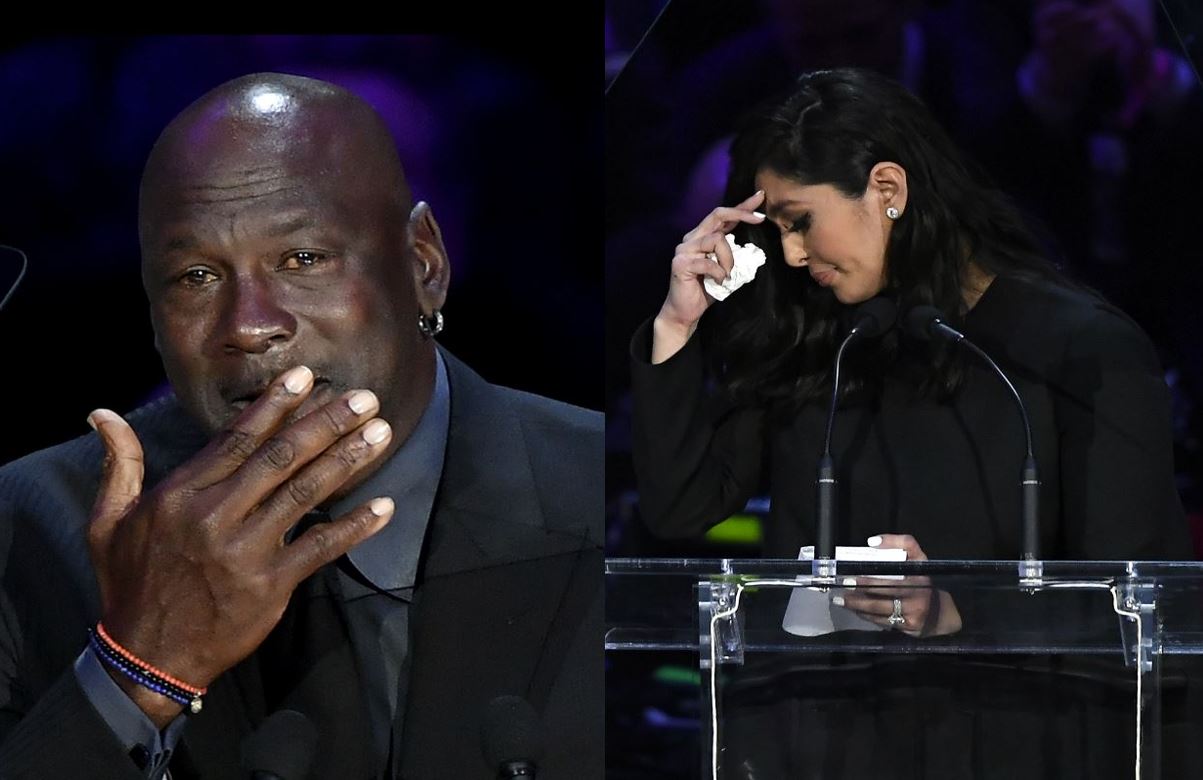 Video: así fue el tributo de Vanessa Bryant y Michael Jordan en memoria de Kobe Bryant