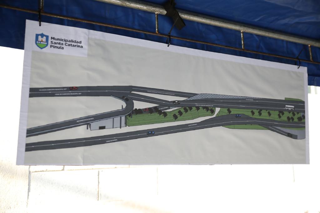 Este paso a desnivel buscará aliviar el tránsito entre Santa Catarina Pinula y la capital