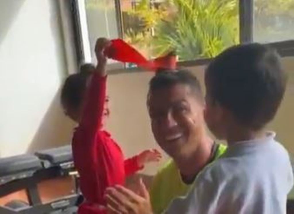 Cristiano Ronaldo e hijos en cuarentena por coronavirus
