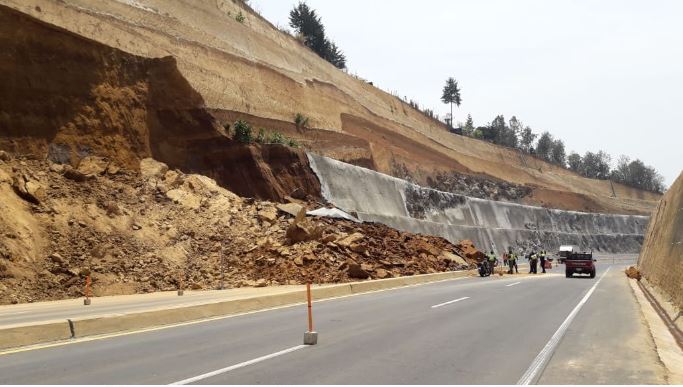 Libramiento de Chimaltenango registra su segundo derrumbe en esta semana
