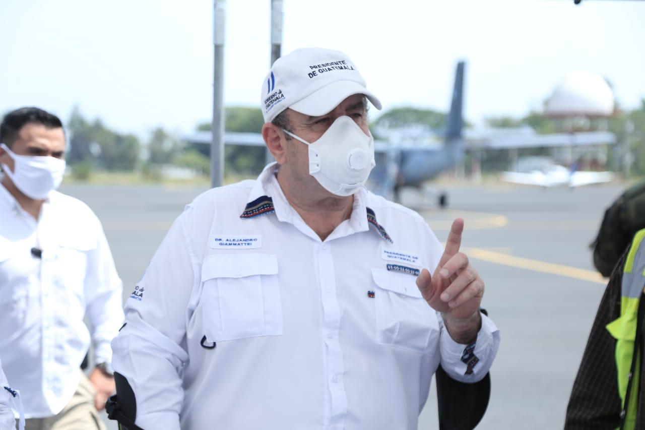 Presidente Alejandro Giammattei en San José, Escuintla