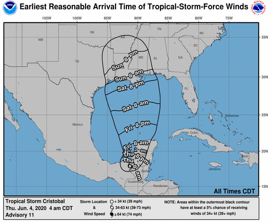 Tormenta Cristóbal se debilitará hoy pero recobrará fuerza el viernes rumbo a EE. UU.