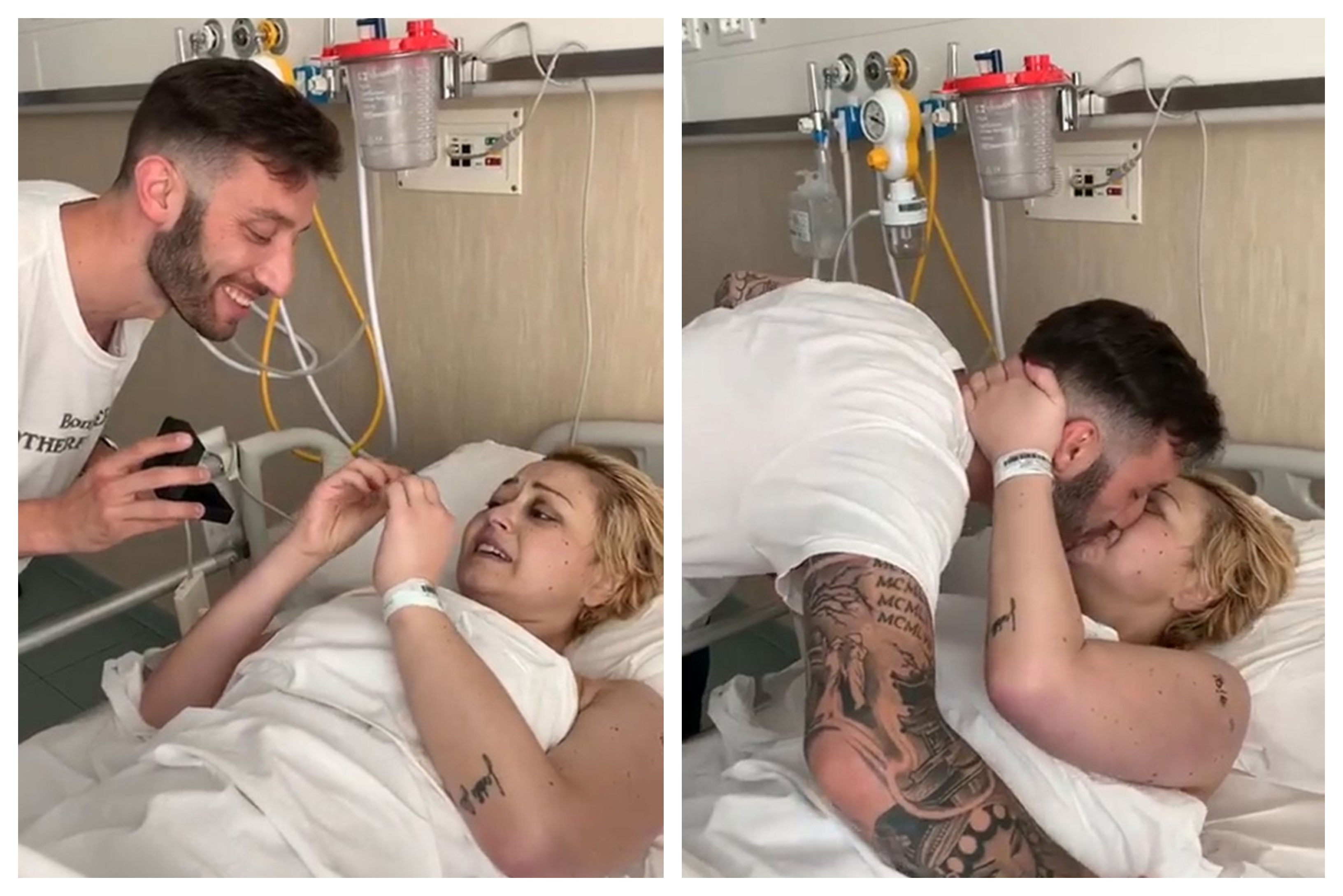 La historia de un joven italiano que le propuso matrimonio a su novia en el lecho de muerte y conmueve al mundo