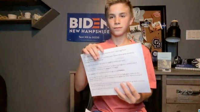 Joe Biden: el emotivo agradecimiento de un niño tartamudo de 13 años al candidato demócrata: “Somos miembros del mismo equipo”