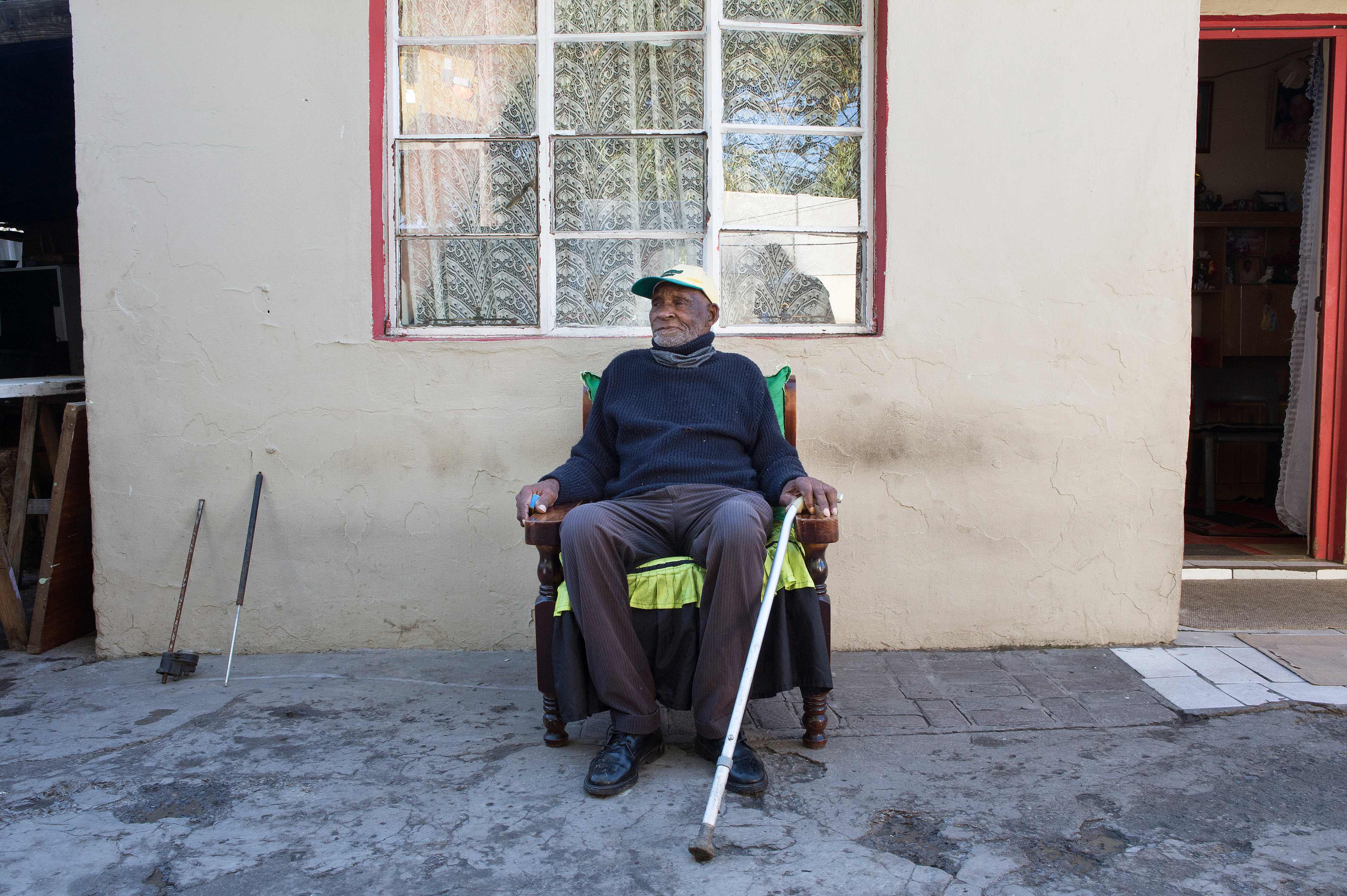 Fredie Blom, captado el día de su cumpleaños 116, el pasado 8 de mayo. Falleció este día por causas naturales. Foto : AFP