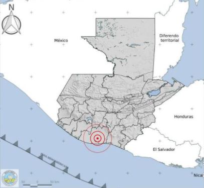 Se registra fuerte temblor de 5.4 grados en Guatemala