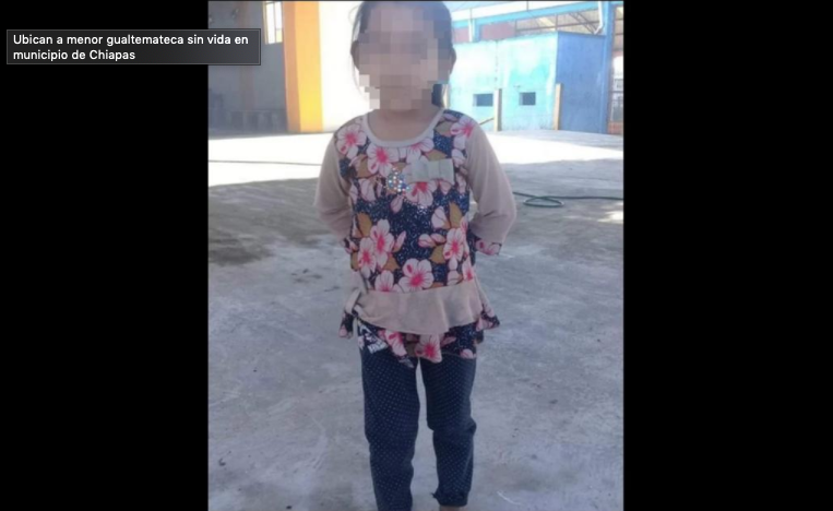 Niña guatemalteca muerta