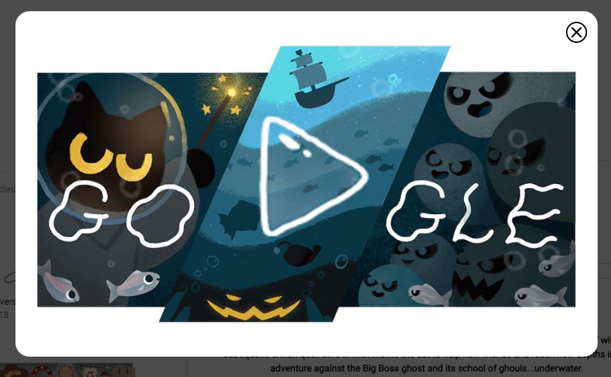 Google festeja Halloween con un terrorífico doodle y un juego escondido