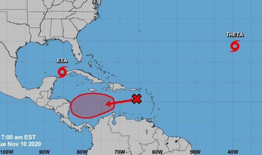 Monitorean sistema que en los próximos cinco días podría convertirse en depresión tropical