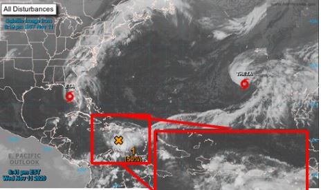 Insivumeh monitorea onda del este que podría intensificarse a depresión tropical durante los siguientes dos a tres días