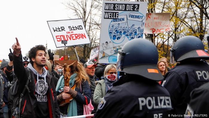 manifestación alemania antimascarillas