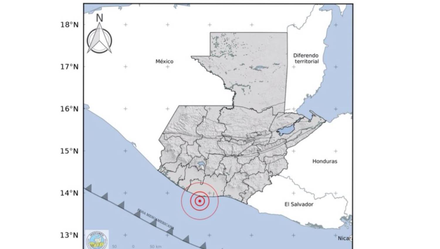 Reportan temblor de 5.0 grados sensible en Guatemala durante la noche de este 7 de noviembre