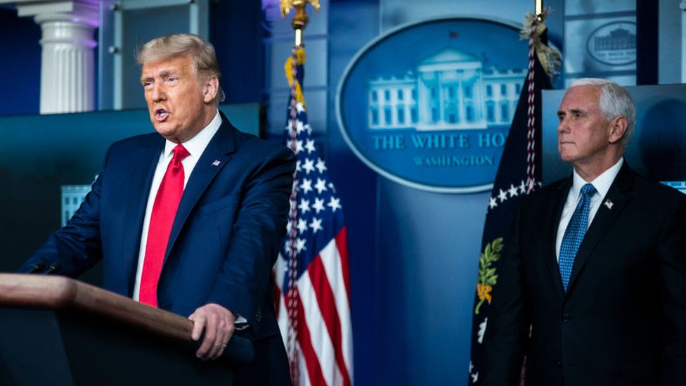 El presidente Donald Trump y su vicepresidente Mike Pence se distancian luego del asalto al Capitolio  