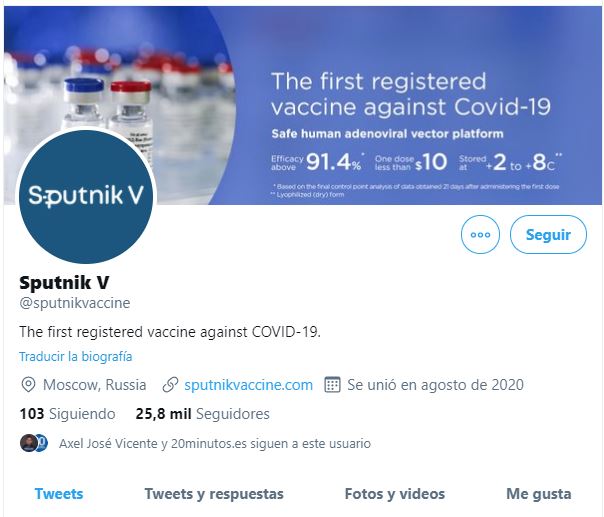 ¿Por qué la cuenta de Twitter de la vacuna rusa Sputnik V fue bloqueada por esa red social estadounidese?