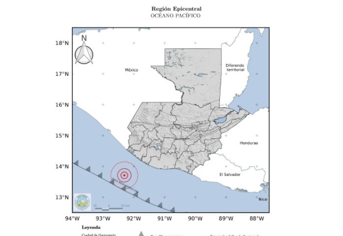 Reportan temblor de 6.1 grados hoy en Guatemala