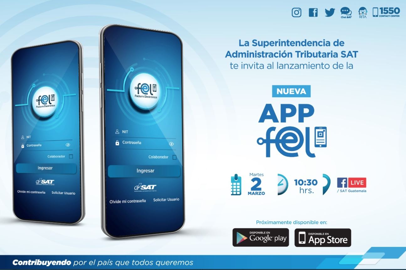 SAT presenta APP FEL, la aplicación para generar facturas electrónicas desde un teléfono celular