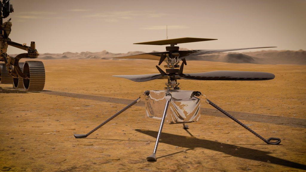 Así es el helicóptero Ingenuity de la Nasa, que pronto sobrevolará el suelo marciano