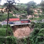 Hundimiento afecta a ruta de Villa Nueva en la que unos 95 mil vehículos transitan a diario