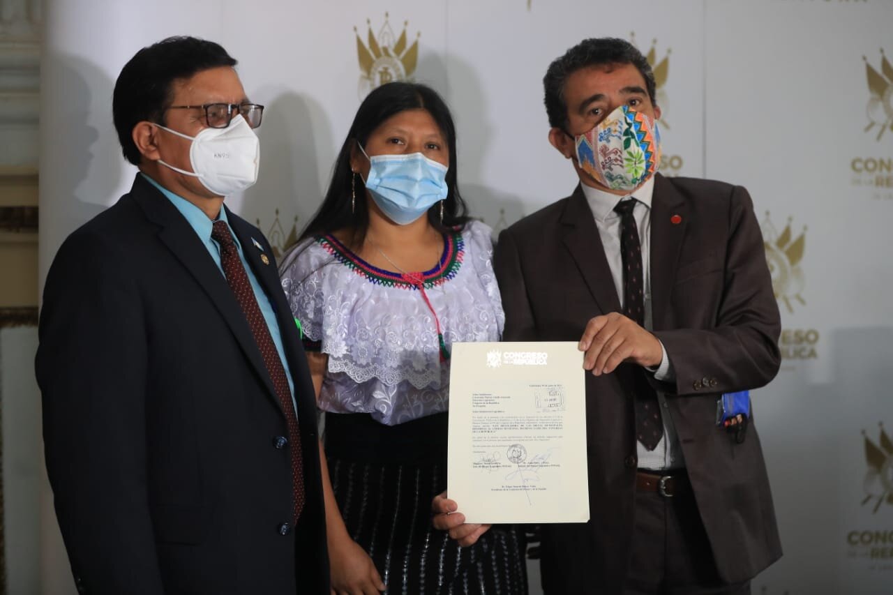 Diputados de Winaq en el Congreso