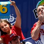 VIDEO: hombre se devora 76 hot dogs en 10 minutos para defender su título en el concurso “Cinturón de Mostaza”
