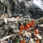 Las impresionantes imágenes del derrumbe de un hotel en China y que dejó un muerto y 10 desaparecidos
