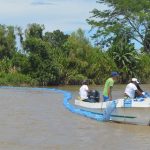 Marn dice que cobrará fianza a empresa por colapso de biobarda en el río Motagua