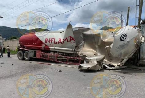 Hombre sufre quemaduras en explosión de cisterna utilizada para trasladar combustible