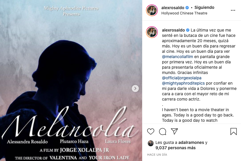 Alessandra Rosaldo estrena película en inglés