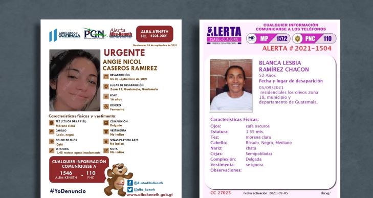 Capturan a sospechosos de la muerte de Angie Nicole y Blanca Lesbia Ramírez, entre los detenidos una media hermana de la menor