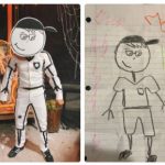 Maestro se disfraza del dibujo que le hizo una estudiante que murió e internautas reaccionan