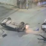 Video: Vehículo impacta a toda velocidad con una patrulla en Honduras