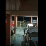 Atrapado en las rejas: graban a un hombre que intentaba entrar a la fuerza a estación de bomberos