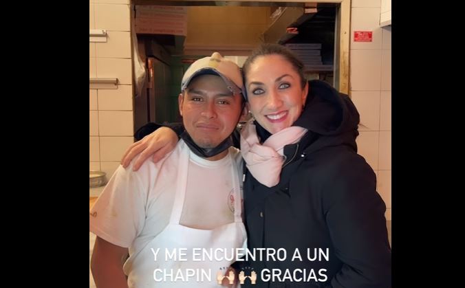 Maco junto a Mirciny Moliviatis en Nueva York