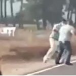 Video: Pilotos de buses hacen peligrosas maniobras en la carretera y se van a los golpes en Chimaltenango