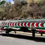 En imágenes: el estado en que quedó el autobús que se accidentó en Sumpango, donde murieron tres personas
