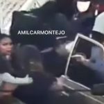 Cámara capta el momento en que una niña queda en medio de violenta pelea entre vendedores y conductor