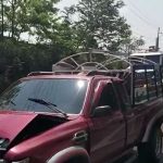 Nueve personas fueron trasladadas a un hospital al resultar heridas en múltiple colisión en la RN-14