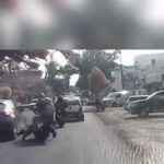 Video: Así fue la caída que sufrió un motorista al colisionar con otra motocicleta en la zona 11