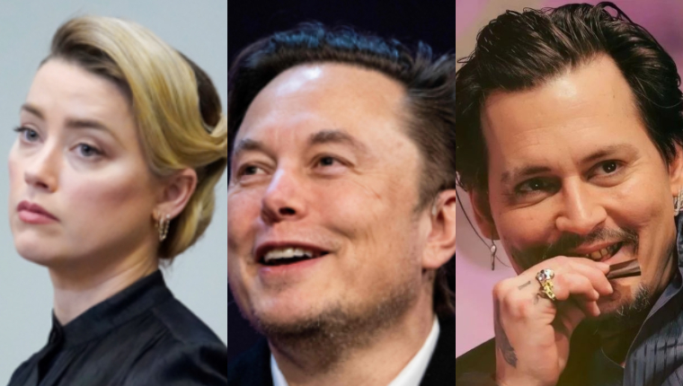 Johnny Depp, Amber Heard y Elon Musk