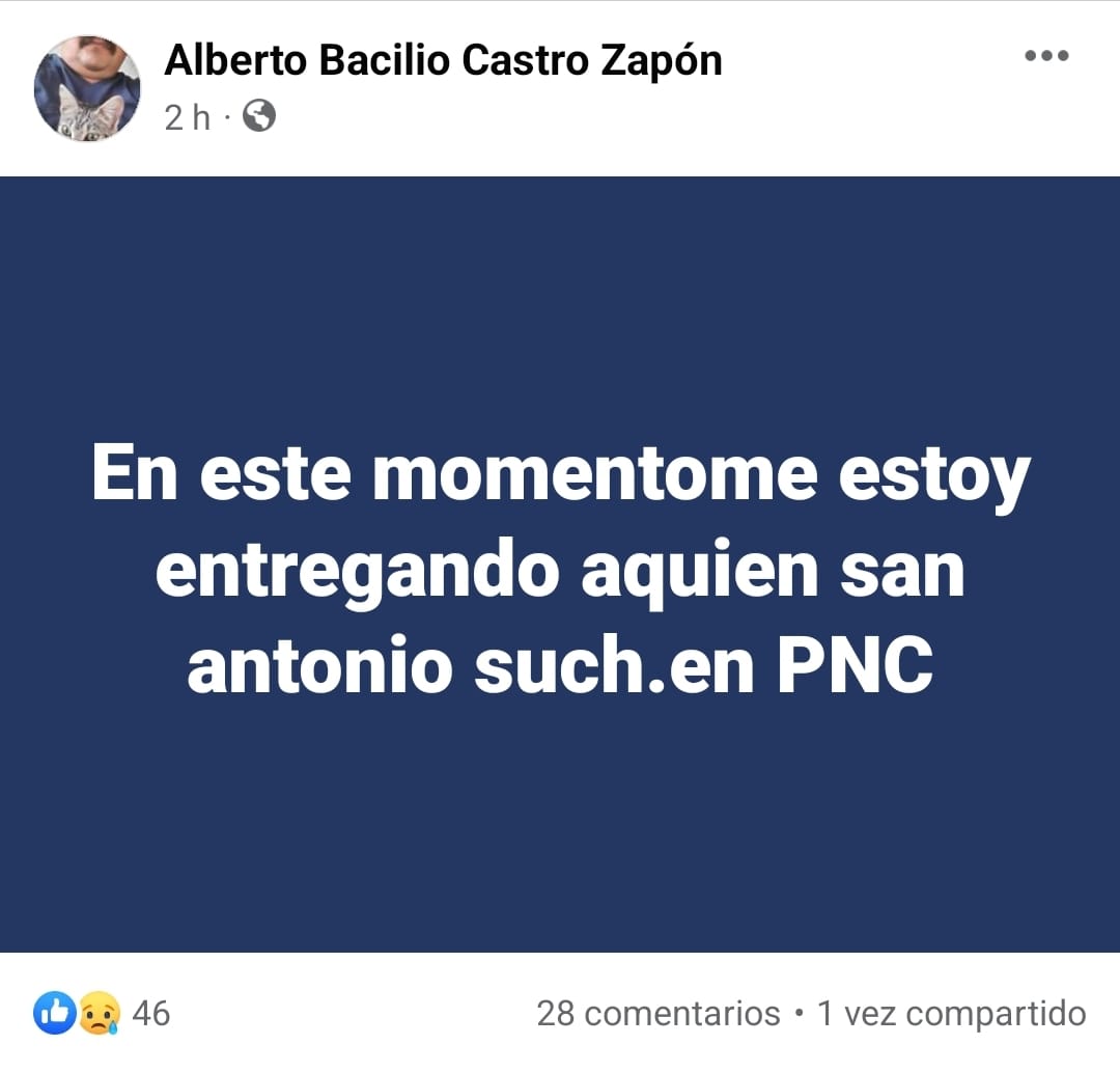 SE ENTREGA POR MUERTE DE PRIMO