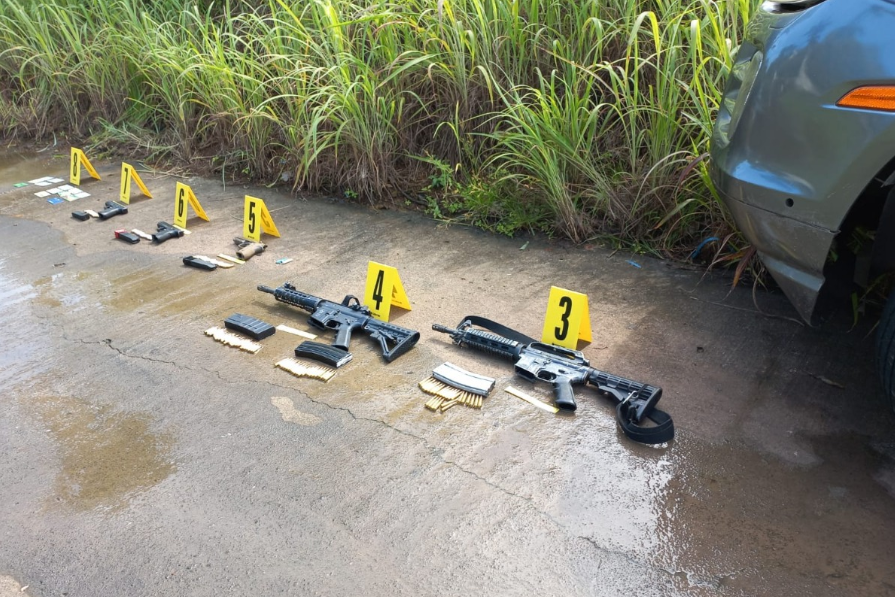 Decomisan armas en Escuintla