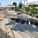 Las imágenes que muestran cómo el hundimiento en Villa Nueva sigue incrementando