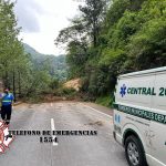 Tránsito en la ruta Interamericana está obstruido por un derrumbe en el km 24