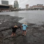 Por qué se retiró el agua del océano de la bahía de Tampa antes de la llegada del poderoso huracán Ian