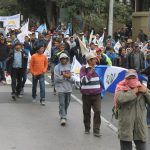 Integrantes de Codeca efectúan una marcha hacia el Centro Histórico este 21 de septiembre