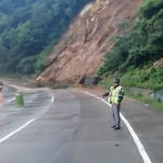 Ruta Interamericana tiene un nuevo derrumbe que afecta el paso de vehículos