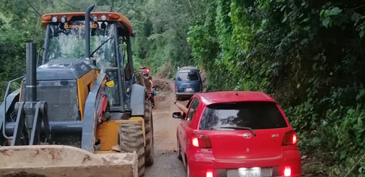 Tramo en la RN – 19 queda cerrado en Sansare, El Progreso, por incidentes causados por la lluvia