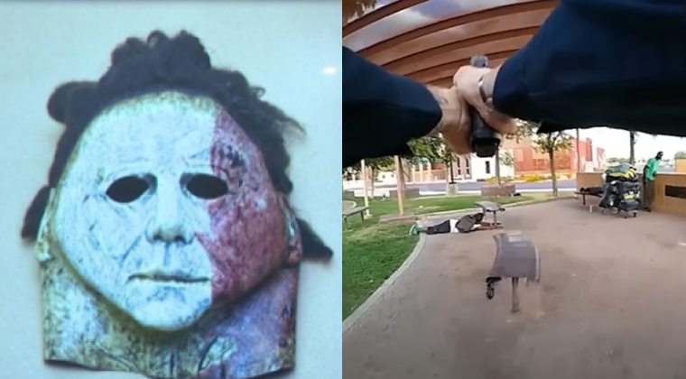 Video: sujeto armado disfrazado de Michael Myers es abatido por la policía de EE.UU.